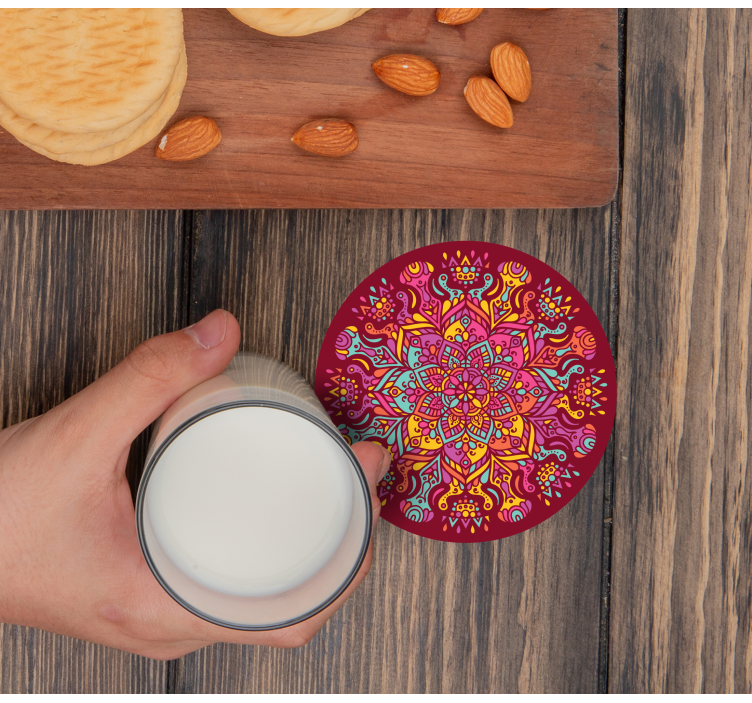 Mandala redondo más posavasos - TenVinilo