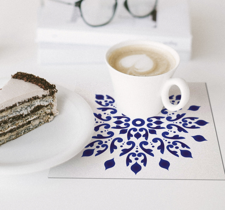 Posavasos clásico redondo azul - TenVinilo