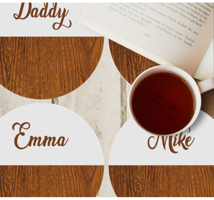 Posavasos con foto Mármol de madera - TenVinilo