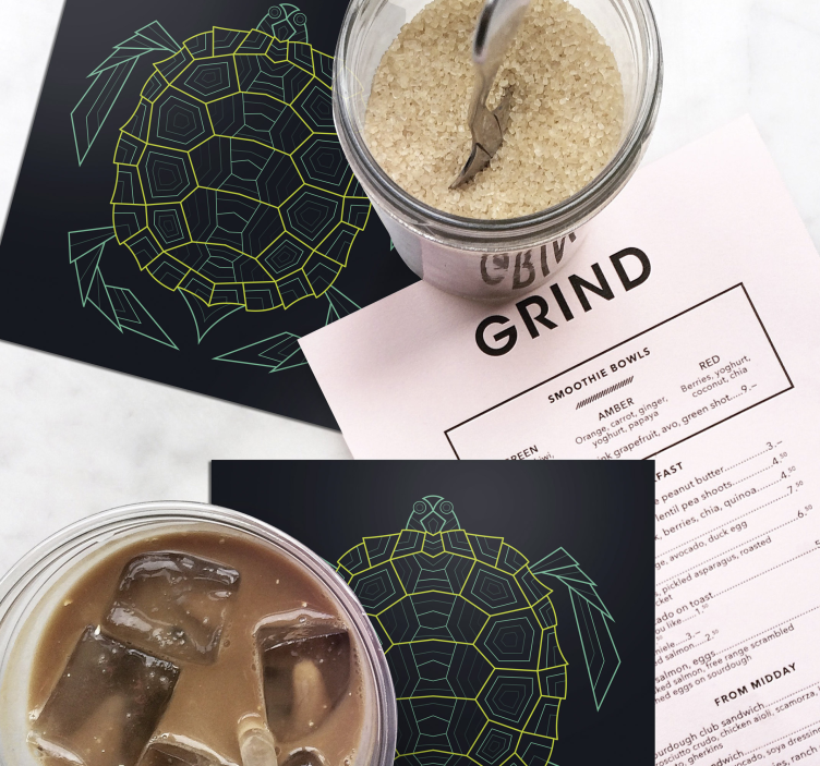 Conjunto de posavasos geométrico origami - TenVinilo