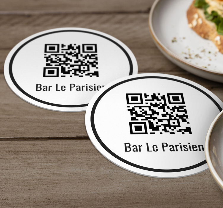 Posavasos personalizable código qr - TenVinilo