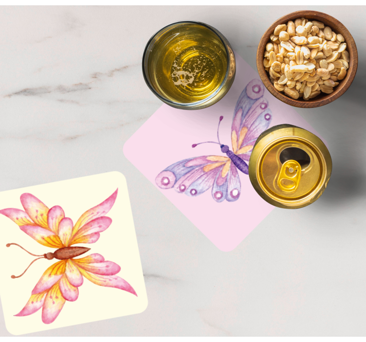 Posavasos vintage Mariposas vintage - TenVinilo