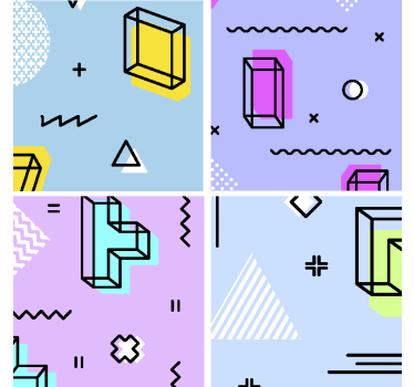 Posavasos frikis juego de patrones geométricos - TenVinilo