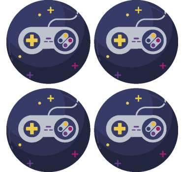 Posavasos frikis mando de juego multicolor - TenVinilo
