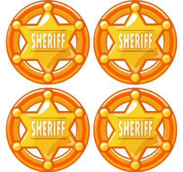 Posavasos frikis motivo de estrella de sheriff - TenVinilo