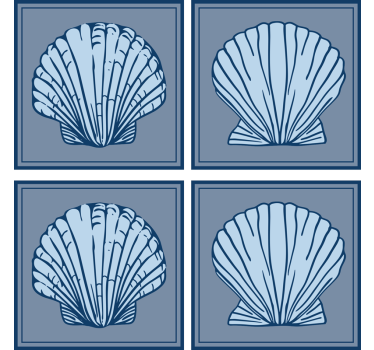 Posavasos frikis con diseño de conchas estilizadas - TenVinilo