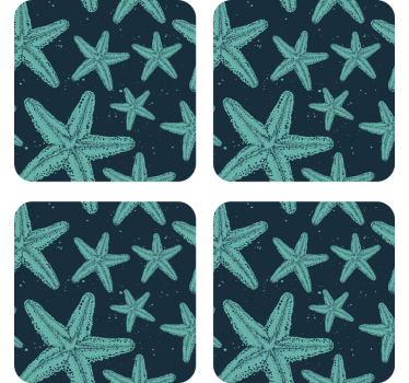 Posavasos frikis superficie con patrón de estrellas de mar - TenVinilo
