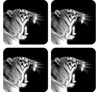 Posavasos frikis perfil de tigre majestuoso - TenVinilo