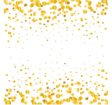 Posavasos de boda Posavasos de confeti dorado - TenVinilo