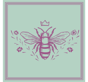 Posavasos frikis abeja con corona - TenVinilo