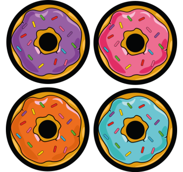 Posavasos frikis deliciosos bocados coloridos - TenVinilo