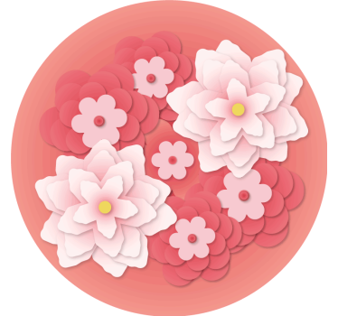 Posavasos frikis arreglo floral en capas - TenVinilo