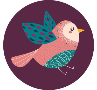 Posavasos frikis pájaro caricaturesco - TenVinilo