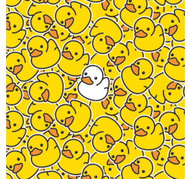 Posavasos frikis diseño de patitos juguetones - TenVinilo
