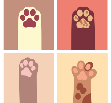 Posavasos frikis con estampado de huellas de patas - TenVinilo