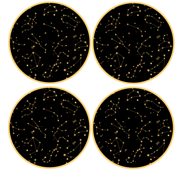 Posavasos frikis elementos del patrón celestial - TenVinilo