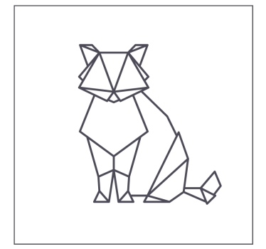 Posavasos frikis figura de gato geométrica - TenVinilo