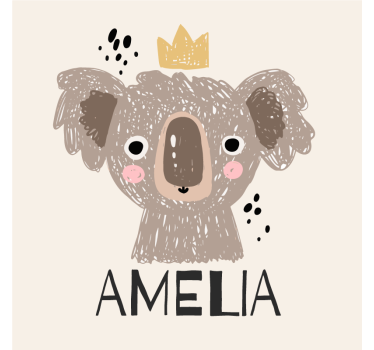 Posavasos frikis koala con corona - TenVinilo