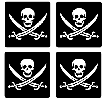 Posavasos frikis Pirata jolly roger - TenVinilo