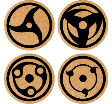 Posavasos frikis Signos y simbolos de anime - TenVinilo