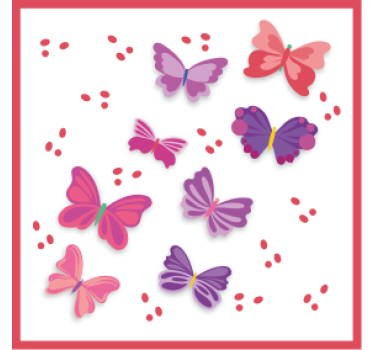 Posavasos frikis ilustraciones de mariposas alegres - TenVinilo
