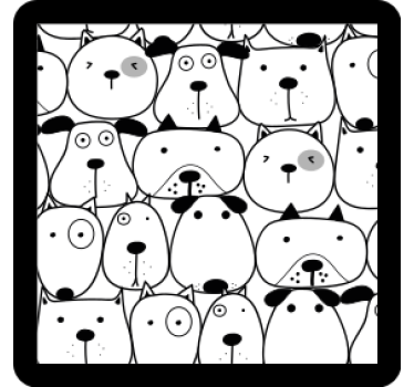 Posavasos frikis caras de perros fantasiosas - TenVinilo