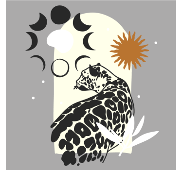 Posavasos frikis silueta de leopardo elegante - TenVinilo