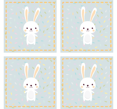 Posavasos frikis personaje de conejito lindo - TenVinilo