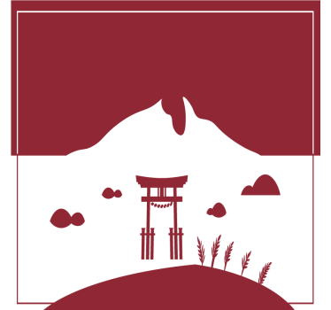 Posavasos frikis puerta torii de montaña - TenVinilo