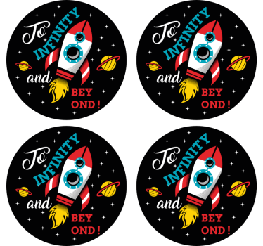 Posavasos frikis tema de lanzamiento espacial - TenVinilo