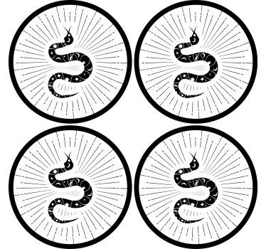 Posavasos frikis motivo de serpiente abstracto - TenVinilo