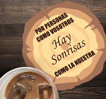 Posavasos de boda Hoy sonrisas felices - TenVinilo