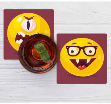 Posavasos frikis caras sonrientes caprichosas - TenVinilo