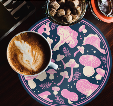 Posavasos frikis con patrones de setas caprichosas - TenVinilo