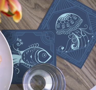 Posavasos frikis criaturas marinas fantásticas - TenVinilo