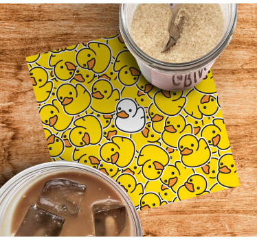 Posavasos frikis diseño de patitos juguetones - TenVinilo