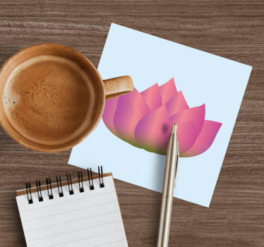 Posavasos frikis flor de loto en flor - TenVinilo