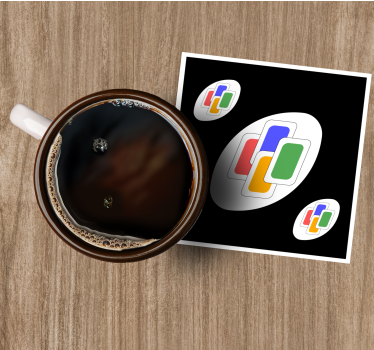 Posavasos frikis formas coloridas superpuestas - TenVinilo