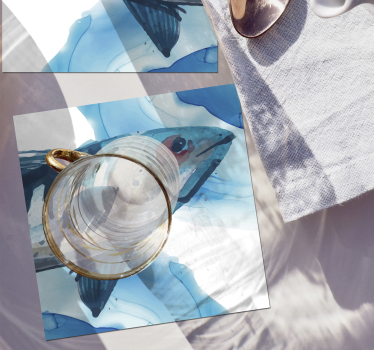 Posavasos frikis ilustración de peces acuarela - TenVinilo