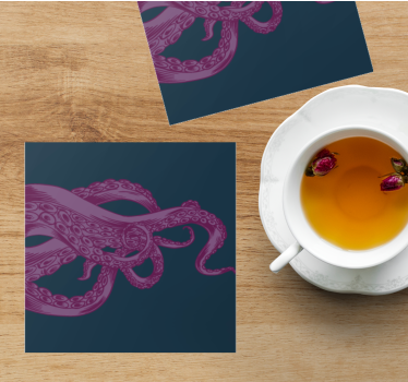 Posavasos frikis ilustración de pulpo intrincada - TenVinilo
