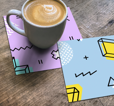 Posavasos frikis juego de patrones geométricos - TenVinilo