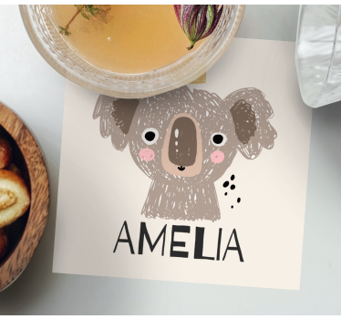 Posavasos frikis koala con corona - TenVinilo
