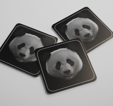 Posavasos frikis patrón de caras de panda - TenVinilo