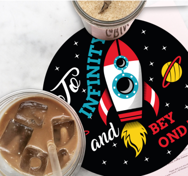 Posavasos frikis tema de lanzamiento espacial - TenVinilo