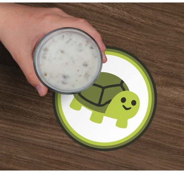 Posavasos frikis tortuga sonriente gráfica - TenVinilo