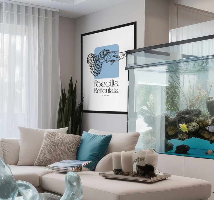 Poster peces peces guppy - TenVinilo