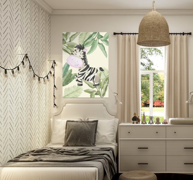 Cartel animal de la cebra de la selva - TenVinilo