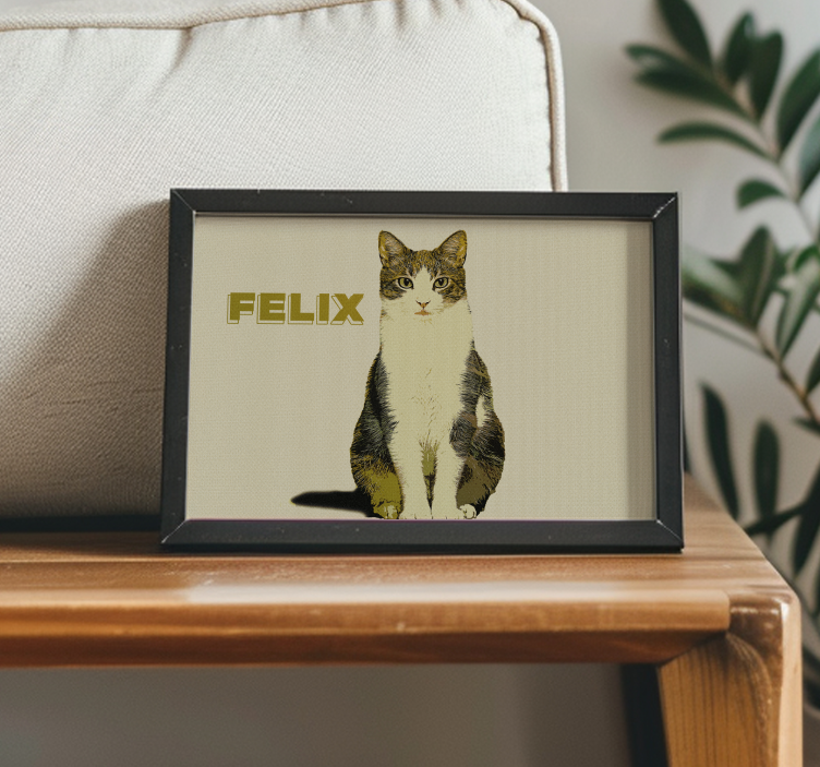 Poster animales ilustración personalizada medio tono - TenVinilo