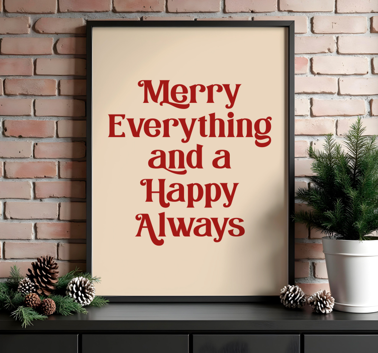 Poster navidad todo y feliz siempre - TenVinilo