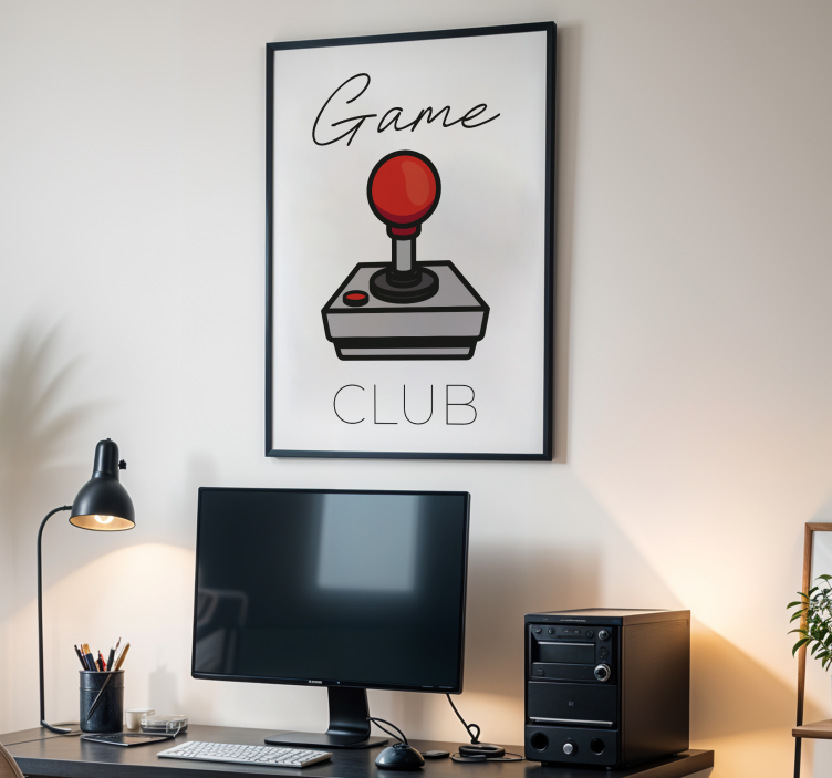Poster videojuego club de juego - TenVinilo